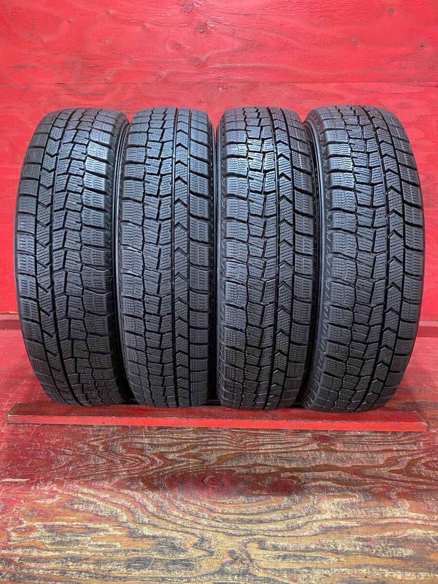 155/65/R14 75Q DUNLOP WINTERMAXX WM02 製造年2020, 4本 80% バリ山 美品 *166B_画像2