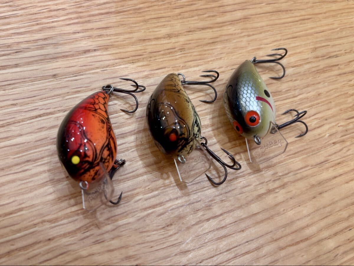 ボーマー スクエアA 3個セット フック新品交換済 クランクベイト アメリカンルアー_画像2