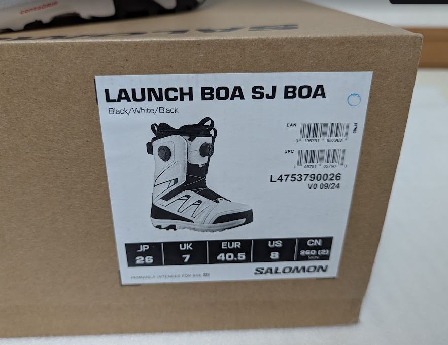 ★新品 未使用 24-25 サロモン SALOMON スノーボードブーツ LAUNCH BOA SJ BOA 26cm ランチ ボア ダブルボア★_画像2