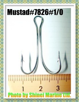 🍓🍓★マスタッド★#7826(#7825-Ni)#1/0(1000本)★美しい針先★ルアー製作&修理★Mustad★ダブルフック★🍓🍓_画像2