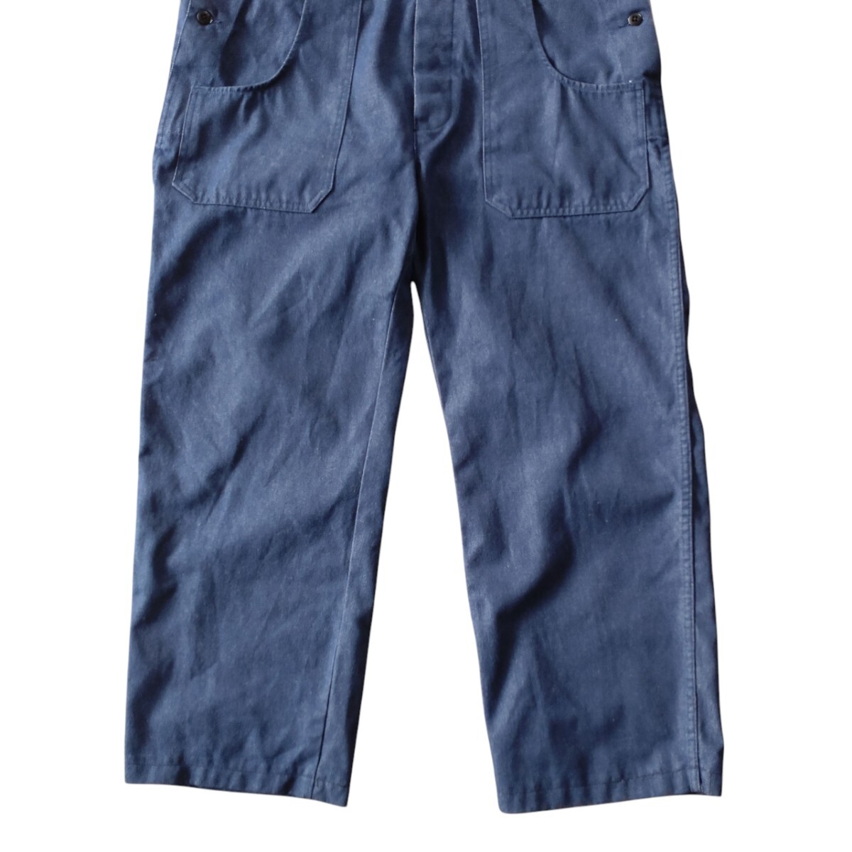 フランス製/LE LABOUREUR/ル・ラブルール デニムオーバーオール/古着/実寸W40L27【A1536】_画像7