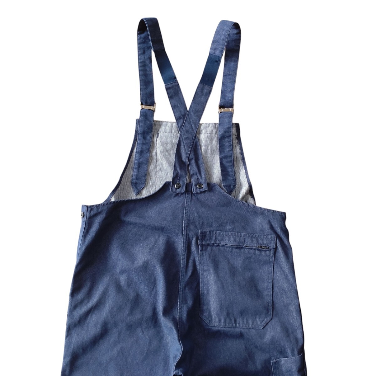 フランス製/LE LABOUREUR/ル・ラブルール デニムオーバーオール/古着/実寸W40L27【A1536】_画像8