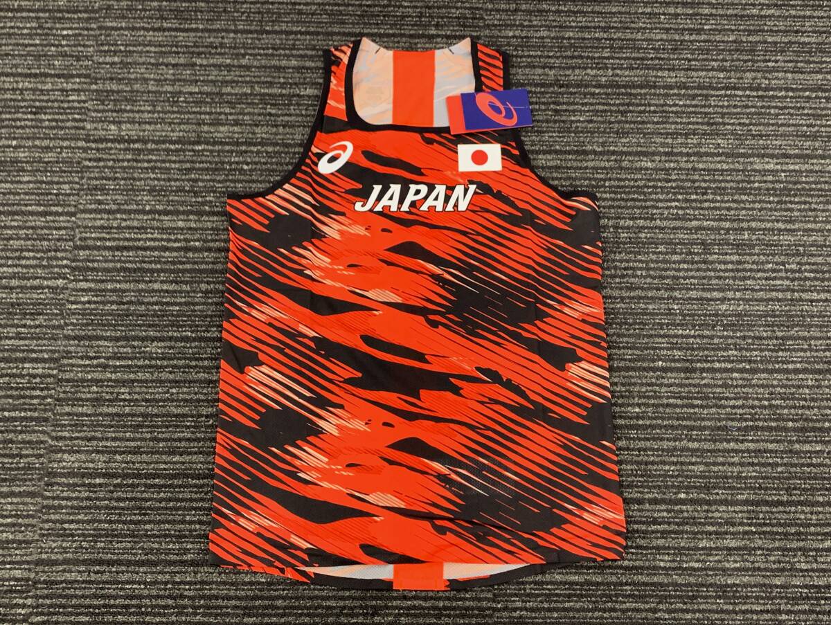 【選手支給】2019 世界陸上ドーハ/世界陸上競技選手権 陸上競技 日本代表 女子 やり投げ asics アシックス 競技用 ユニフォーム/佐藤友佳_画像1