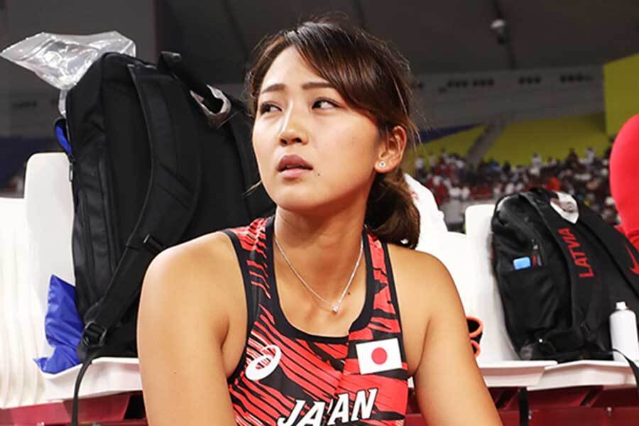 【選手支給】2019 世界陸上ドーハ/世界陸上競技選手権 陸上競技 日本代表 女子 やり投げ asics アシックス 競技用 ユニフォーム/佐藤友佳_画像4