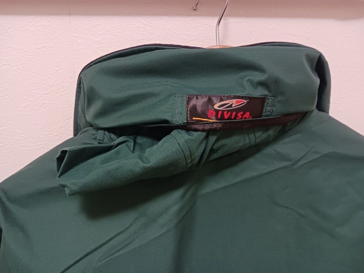 5652　TAKAYA ハーフジャケット|フォレストグリーン|Lサイズ|新品未使用|格納フード付|ナイロン100%|タカヤ DIVISA|防寒|秋冬|ジャンパー緑_画像5