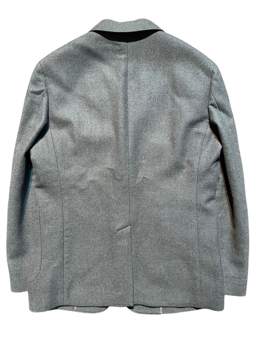 心地良い手触り！最高級 ロロピアーナ！定価16万円！最高級 PAPAS + パパスプラス 2B テーラードジャケット 灰色 グレー ウール ブレザー_画像2