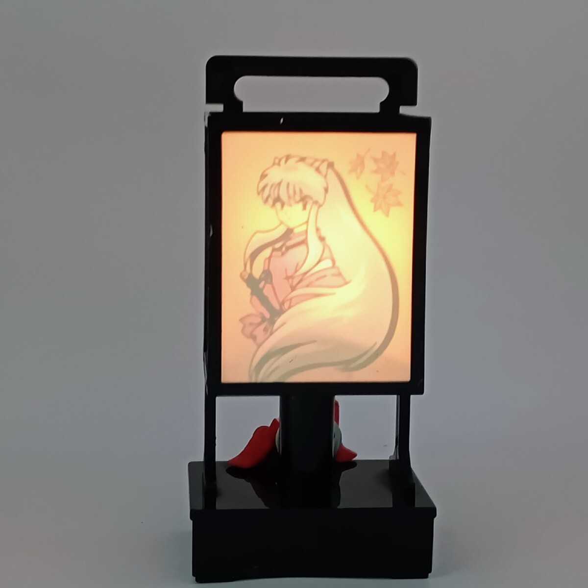 【現状品】行灯風ルームライト 犬夜叉 電池式 高さ18cm 平成レトロ バンプレスト 高橋留美子 サンデー _画像7