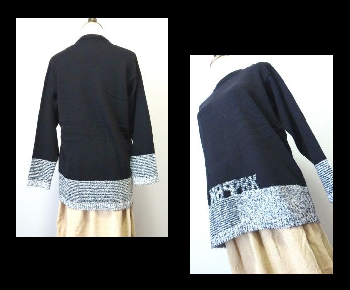 【087-203】Poi...byKriziaクリッツィア★黒セーター/イタリー製Sサイズ_画像3