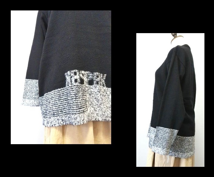 【087-203】Poi...byKriziaクリッツィア★黒セーター/イタリー製Sサイズ_画像2