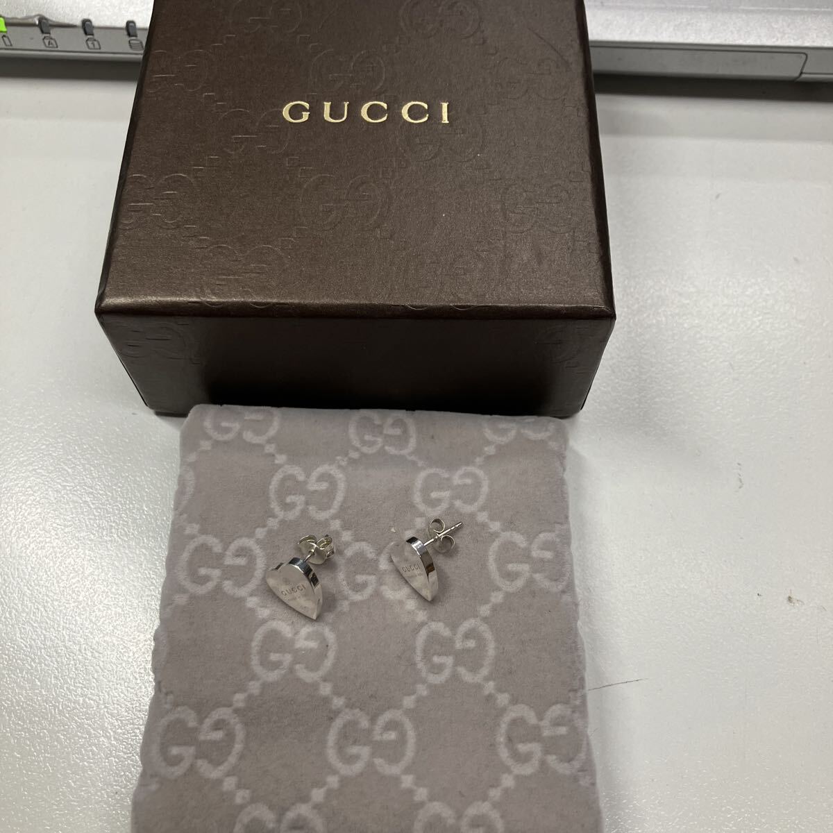 正規品 グッチ GUCCI ピアス ハート SV925 中古現状品_画像1