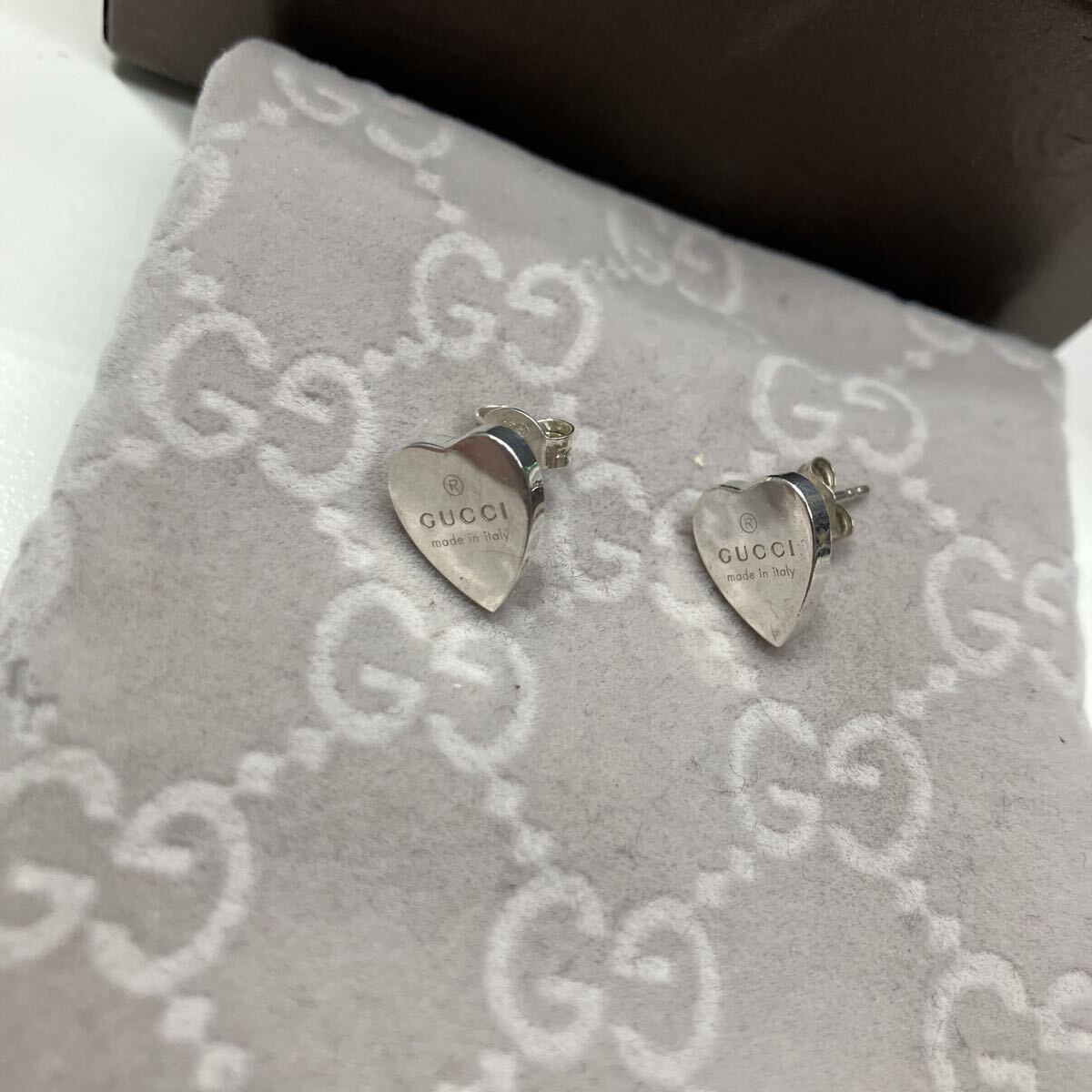 正規品 グッチ GUCCI ピアス ハート SV925 中古現状品_画像2