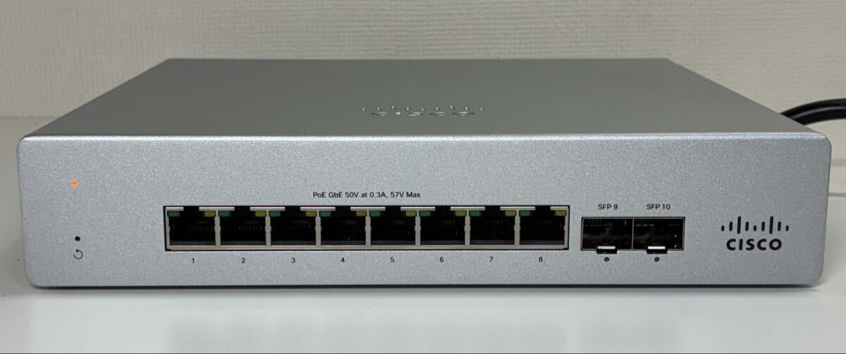 CISCO シスコ 124W 8ポート PoEスイッチ Meraki MS120-8FP 通電OK_画像3