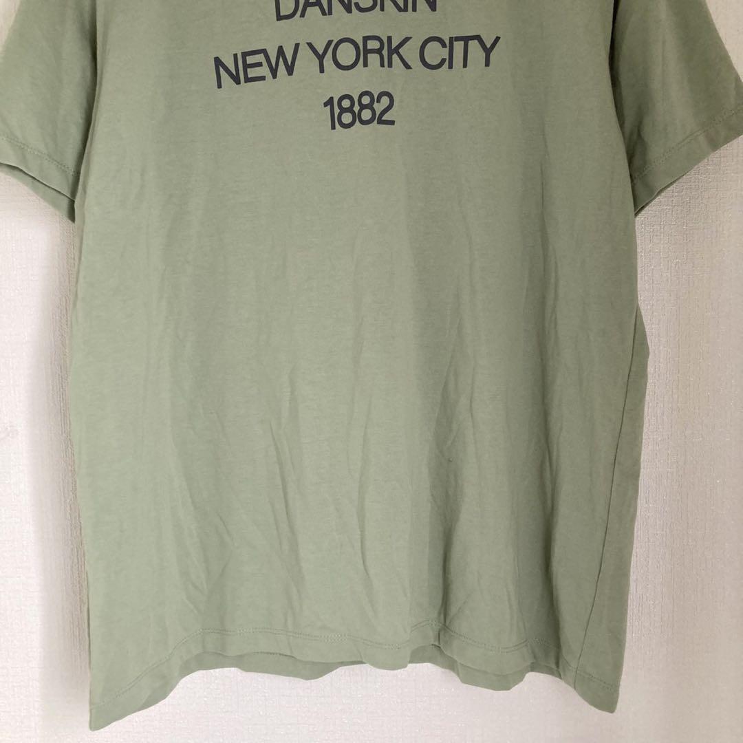 ダンスキン　プリント　デカロゴ　半袖　グリーン　レディース　Tシャツ　綿　丸首_画像6