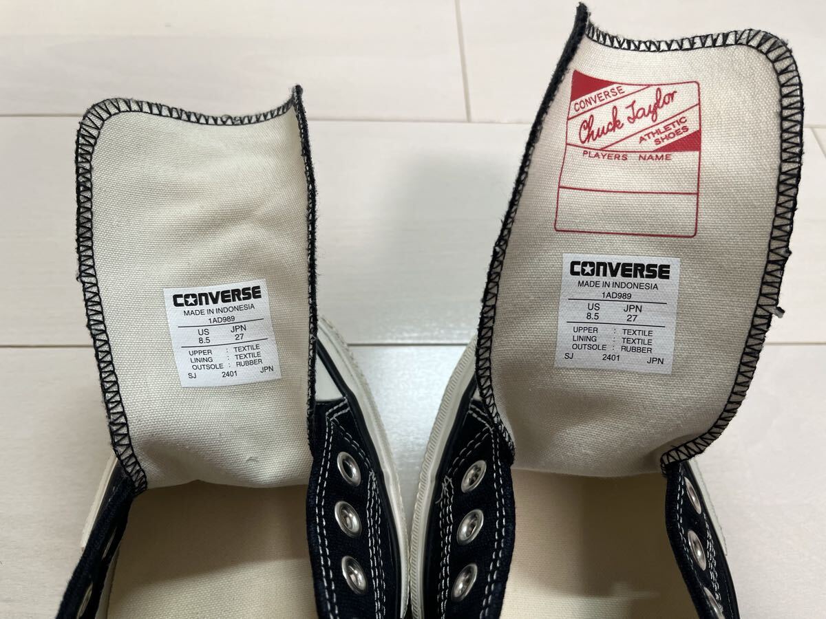 中古2024年コンバースアディクト 黒 27㎝ CHUCK TAYLOR CANVAS OX 難あり_画像5