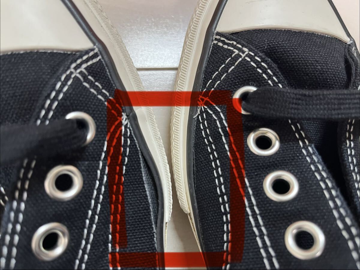 中古2024年コンバースアディクト 黒 27㎝ CHUCK TAYLOR CANVAS OX 難あり_画像9