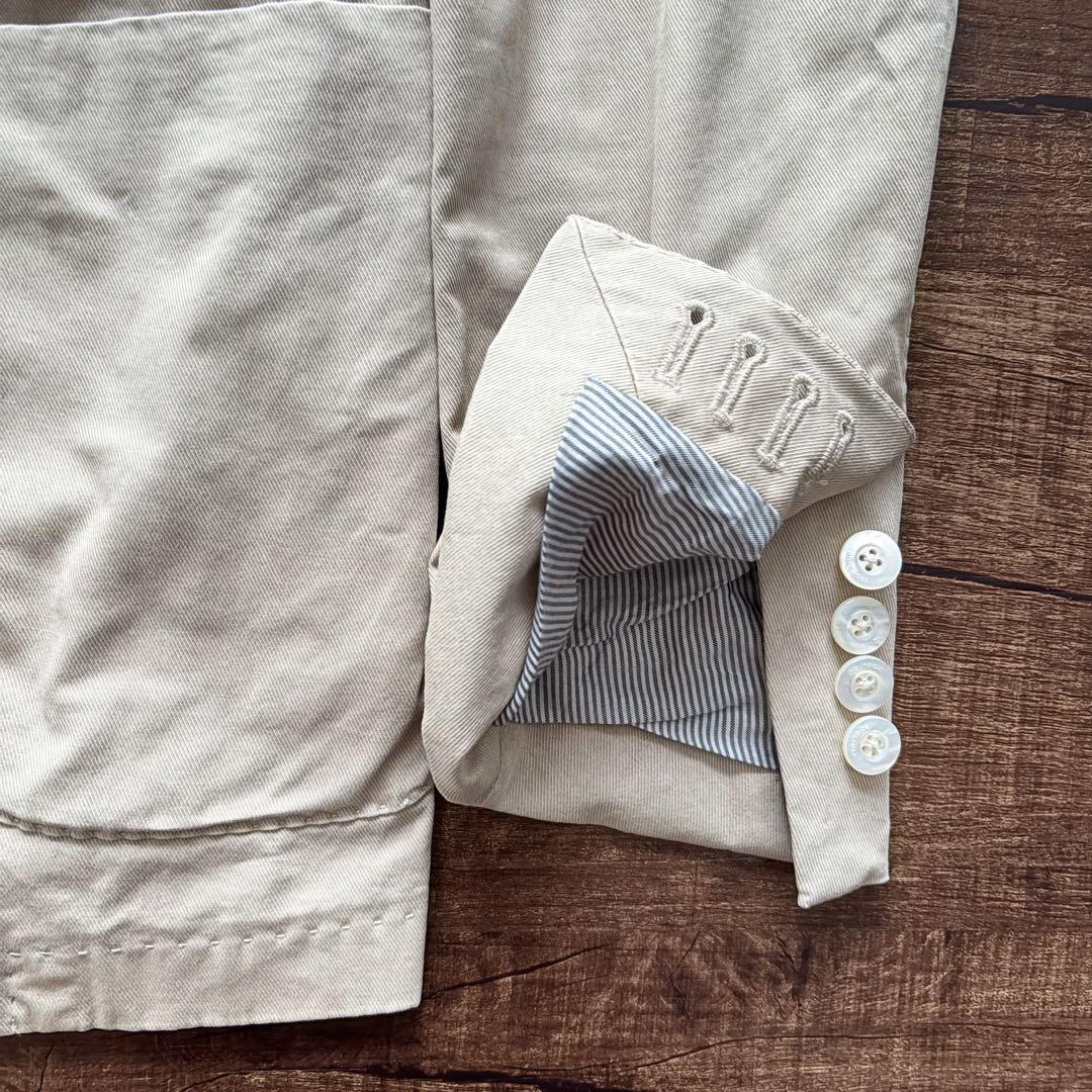 <美品> BOGLIOLI ボリオリ COAT ベージュ コットン ジャケット サイズ44 Mサイズ ビジネス 結婚式_画像5