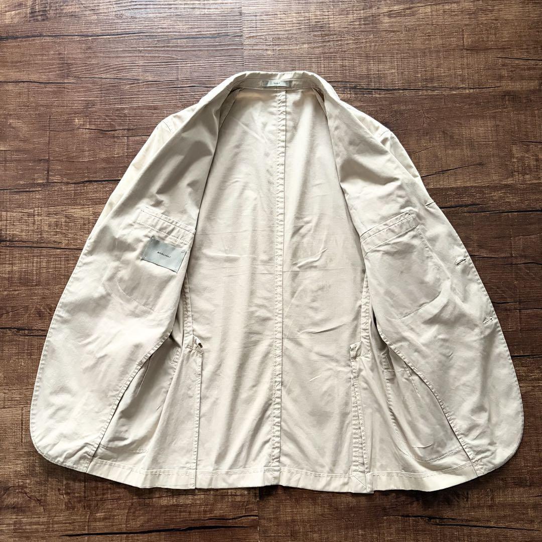 <美品> BOGLIOLI ボリオリ COAT ベージュ コットン ジャケット サイズ44 Mサイズ ビジネス 結婚式_画像7