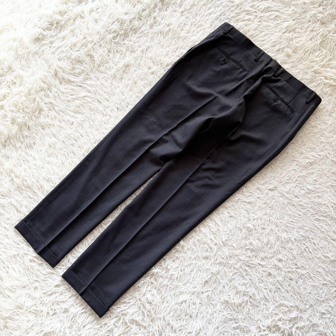 ＜美品＞ LARDINI ラルディーニ バーズアイ ダークグレー ウール スーツ セットアップ サイズ50 Lサイズ ビジネス 結婚式_画像9