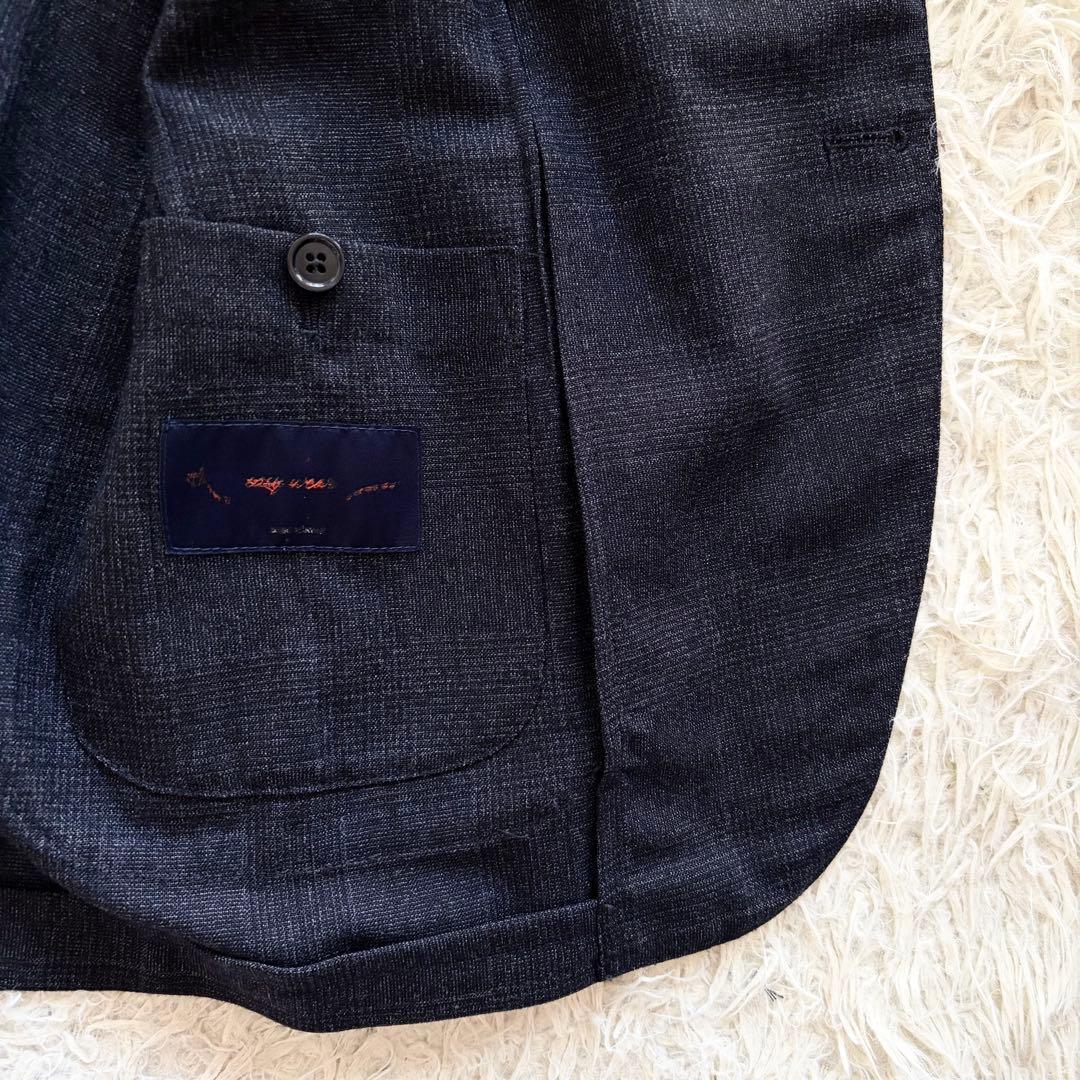 <美品> LARDINI easy wear ラルディーニ イージーウェア 新ロゴ ネイビー ウール スーツ セットアップ サイズ48 Lサイズ ビジネス 結婚式_画像5