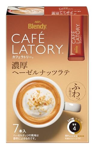 AGF ブレンディ カフェラトリー スティック 濃厚ヘーゼルナッツラテ 7本×6箱 【 スティックコーヒー 】 10.5グラム (x 42)_画像1