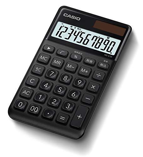 カシオ スタイリッシュ電卓 ブラック 10桁 大判手帳タイプ NS-S10-BK-N_画像1
