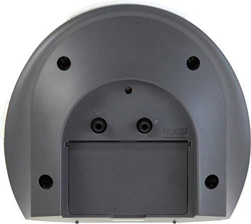 リズム(RHYTHM) 目覚まし時計 アナログ ルークR666 夜見える 暗所 ライト 自動 点灯 連続秒針 集光 文字板 電子音 アラーム 銀_画像2