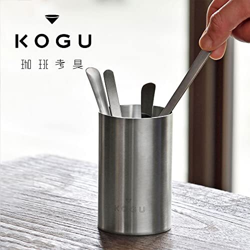 KOGU 珈琲考具 カトラリースタンド 【日本製】 ステンレス ツヤ消し仕上げ 倒れにくい 安定性 卓上 シンプル スプーン マドラー シュガー_画像2
