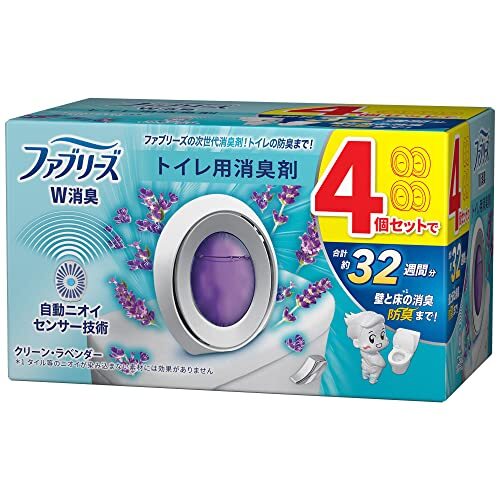 ファブリーズ 消臭芳香剤 W消臭 トイレ用 クリーン・ラベンダー 6.3mLx4個_画像1