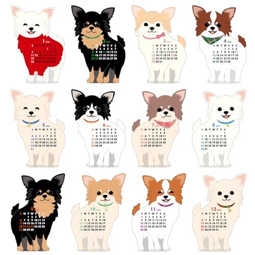 グリーティングライフ 2026年 カレンダー アニマルダイカット ミニ チワワ 卓上 C-1698-ET_画像3
