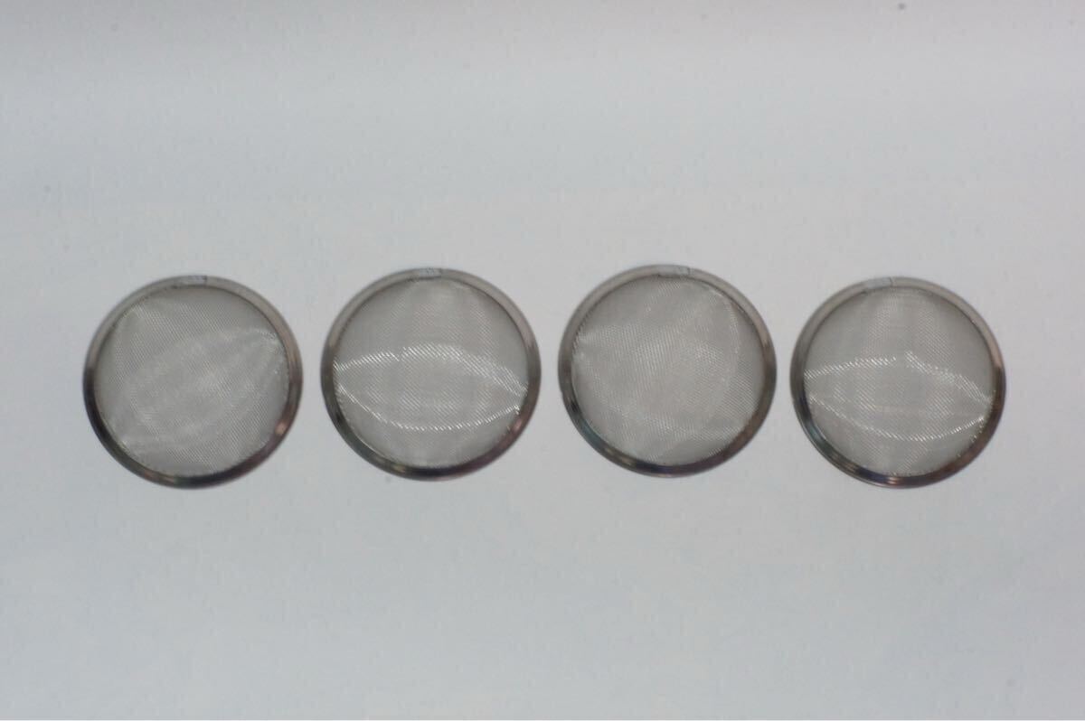 取付バンド付 ファンネルネット 4個セット 細目 ラウンド型 全国送料無料 ステンレス製 FCR TMR等 パワーフィルター 車検対策に_画像2