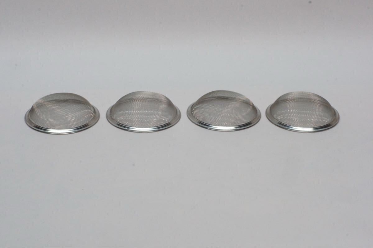 取付バンド付 ファンネルネット 4個セット 細目 ラウンド型 全国送料無料 ステンレス製 FCR TMR等 パワーフィルター 車検対策に_画像3
