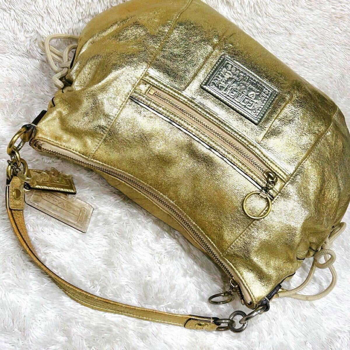 【美品】 COACH POPPY メタリック ショルダーバッグ 2way Y2K 美品】 COACH POPPY メタリック ショルダーバッグ 2way Y2K