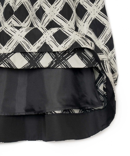 新品 ANAYI 岡部あゆみさん着用 チェックジャガードローギャザー スカート サイズ36_画像2