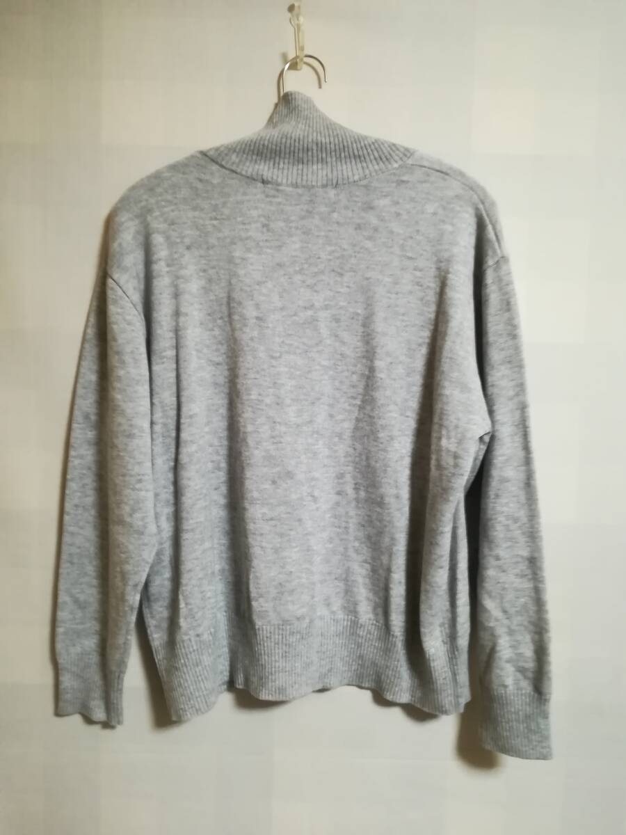 mizuiroind 23AW ハイネックボタンディテールプルオーバー グレー ウール_画像8