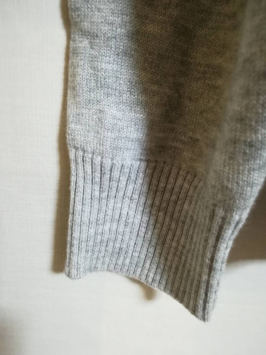 mizuiroind 23AW ハイネックボタンディテールプルオーバー グレー ウール_画像6