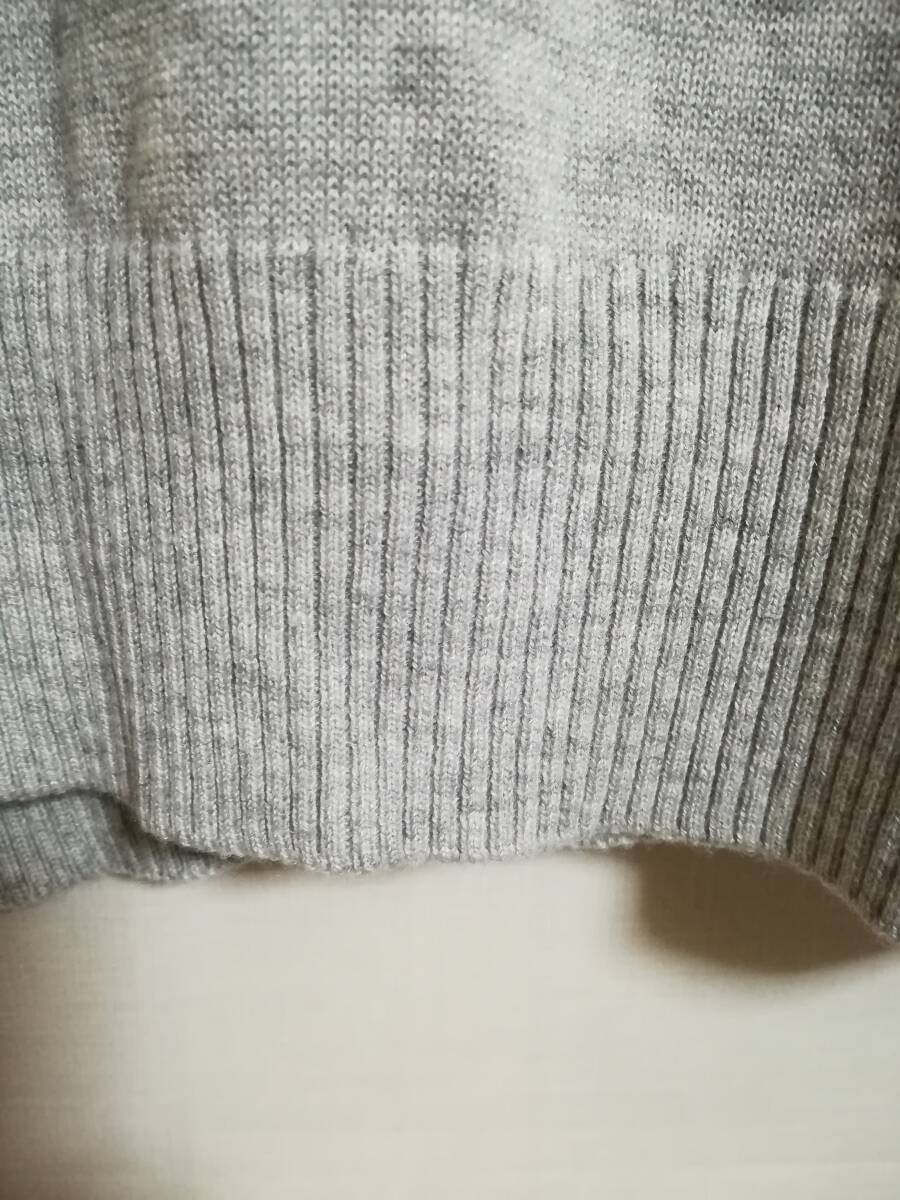 mizuiroind 23AW ハイネックボタンディテールプルオーバー グレー ウール_画像7