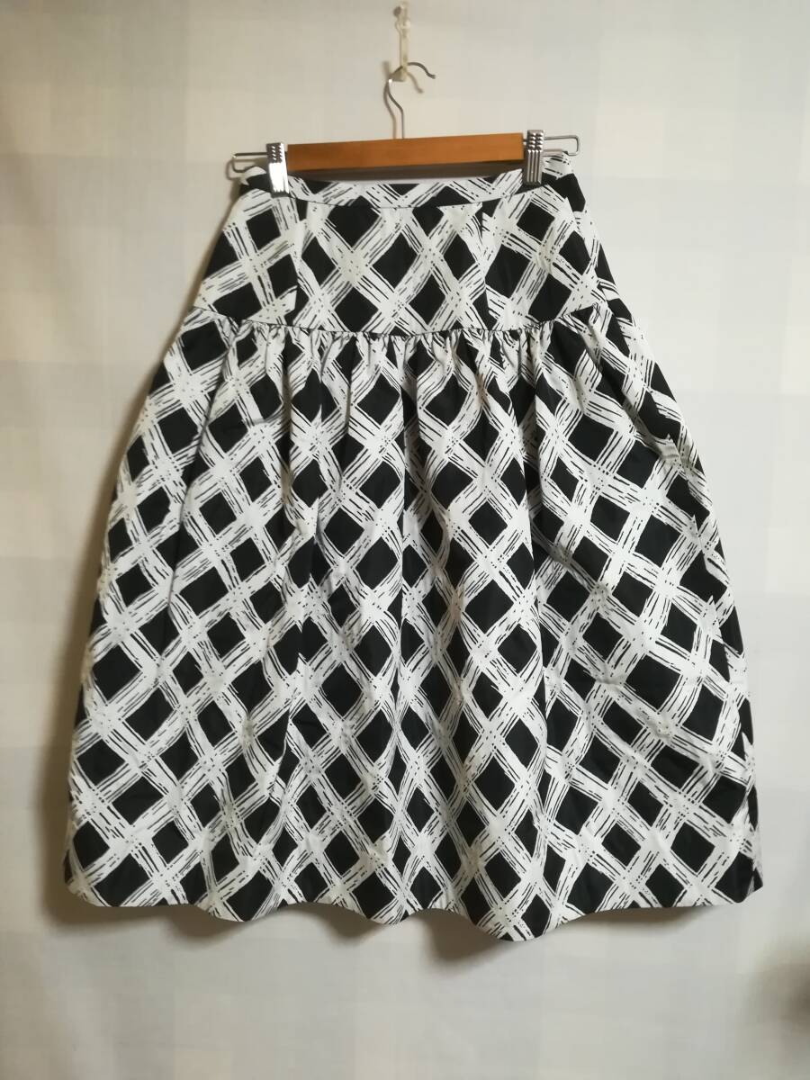 新品 ANAYI 岡部あゆみさん着用 チェックジャガードローギャザー スカート サイズ36_画像7