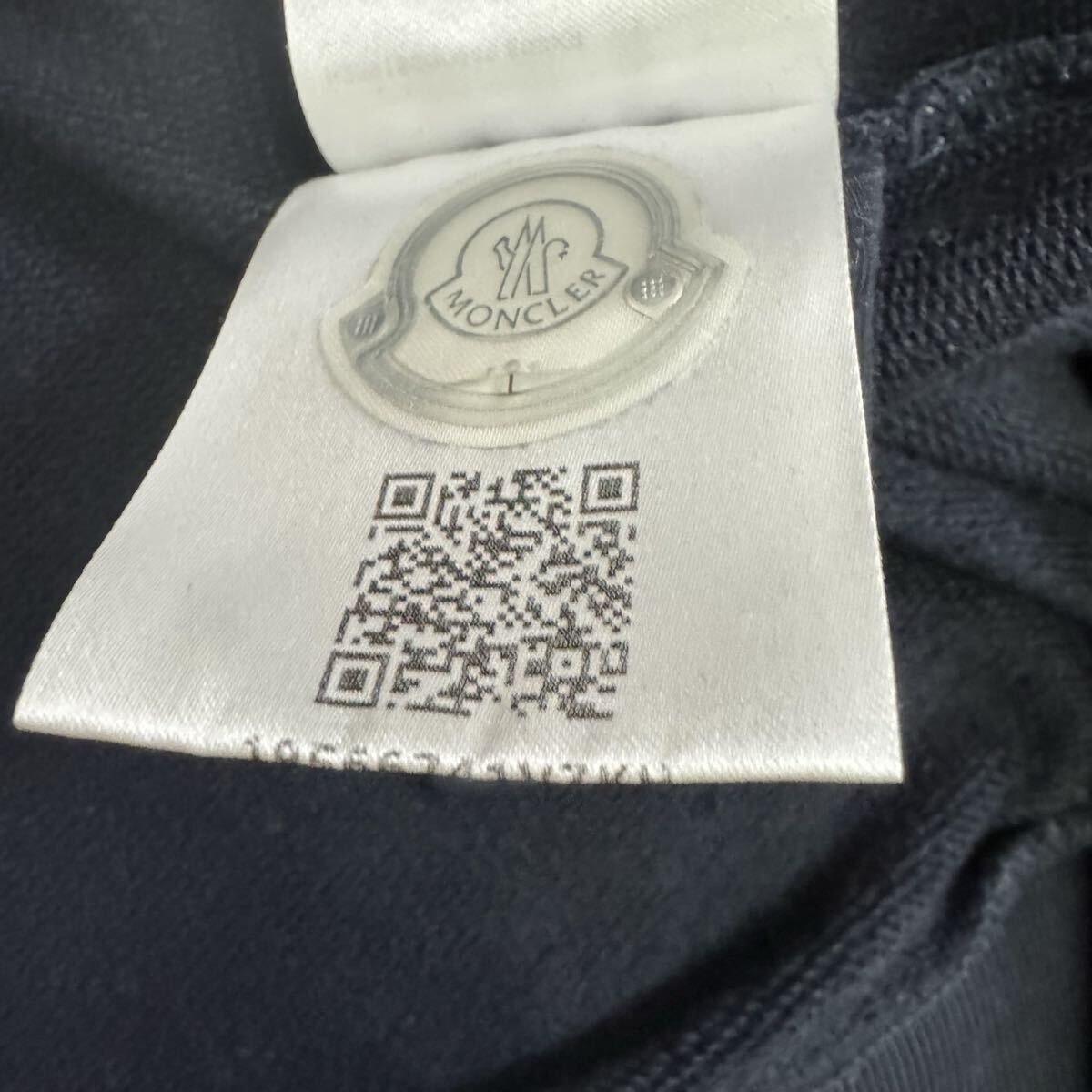 16『極美品・現行タグ』 MONCLER モンクレール メンズ オーバーサイズ スウェット トレーナー フロッキーロゴ ネイビー 3XL_画像10