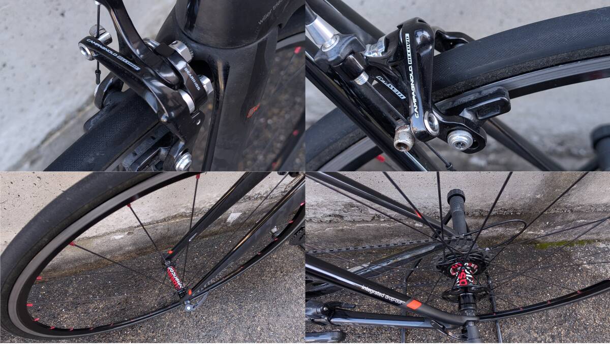 【中古・美品】ロードバイク/ヒルクライムマシン Ｗilier Zero.7(ウィリエール ゼロセッテ)、Campaganoloグループセット、手組軽量ホイール_画像8