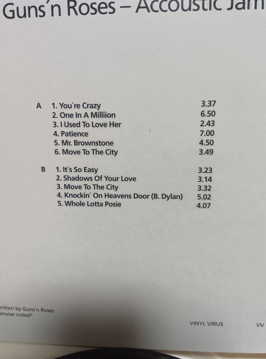 GUNS'N ROSES LP Accoustic Jam_画像4