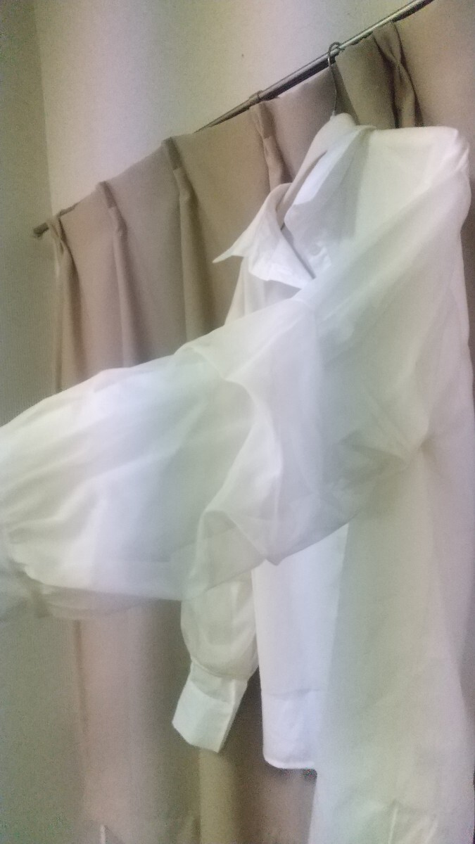セレクトショップ購入 グレースコンチネンタル ジャスグリッティー ワンピース ブラウス トップス シャツ チュール 白_画像3