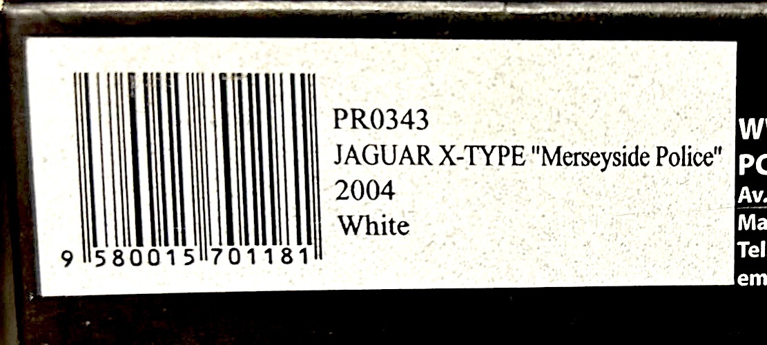Ж PREMIUM X PR0343 1/43 JAGUAR X-TYPE Merseyside POLICE UK 2004 Ж プレミアX ジャガー Xタイプ マージーサイド警察 英国 Ж Daimler_画像8
