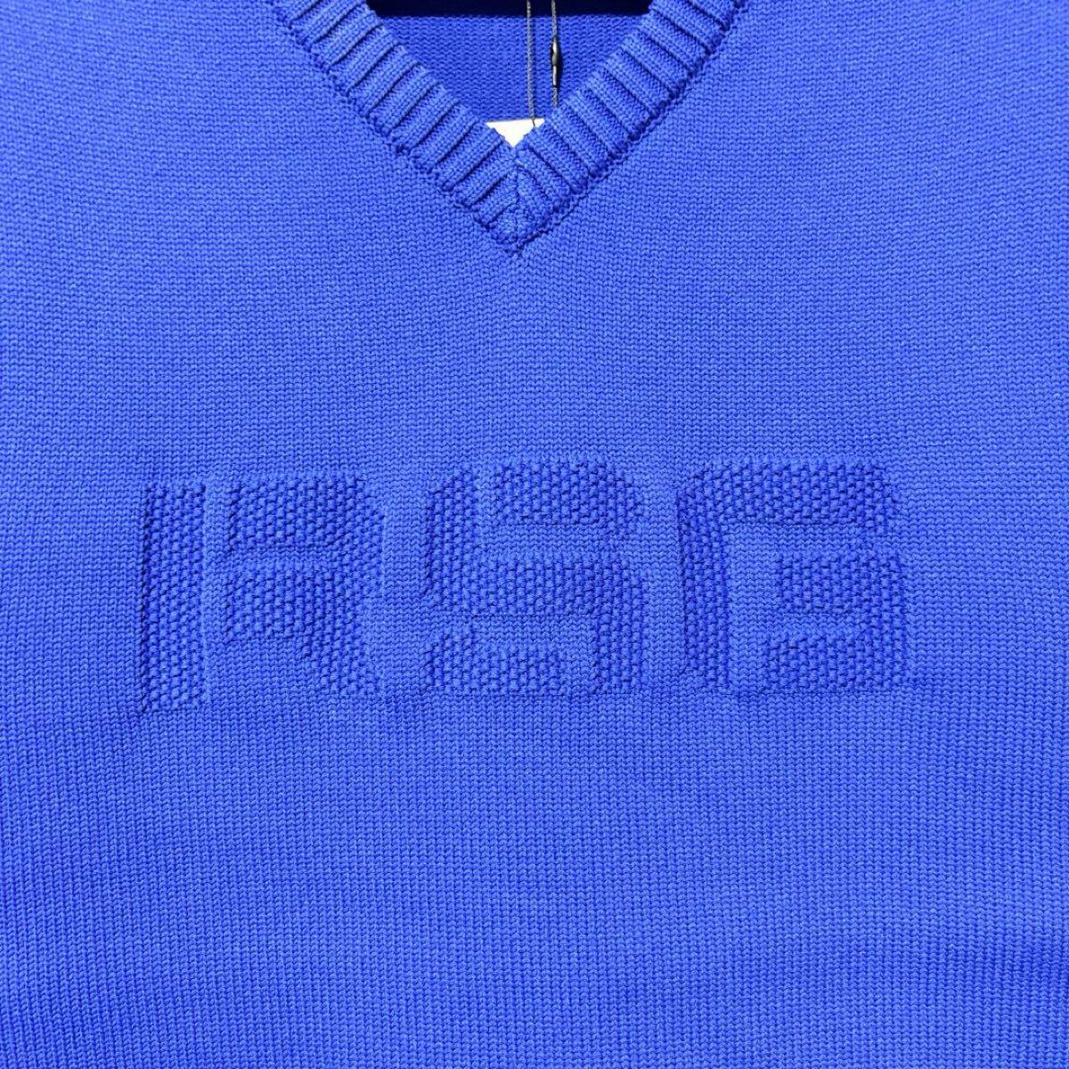 新品 ラッセルノ RSG ビッグルチャ ニット ベスト ブルー M 4