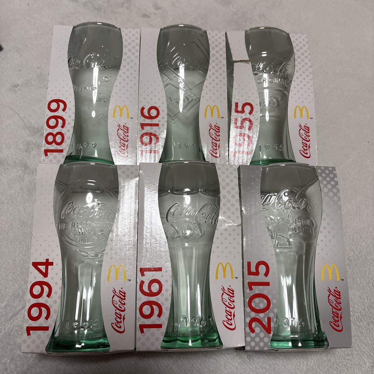 コカコーラ ソーダライムガラス マクドナルド オリジナルグラス　 Coca-Cola 6セット　新品・未開封_画像1