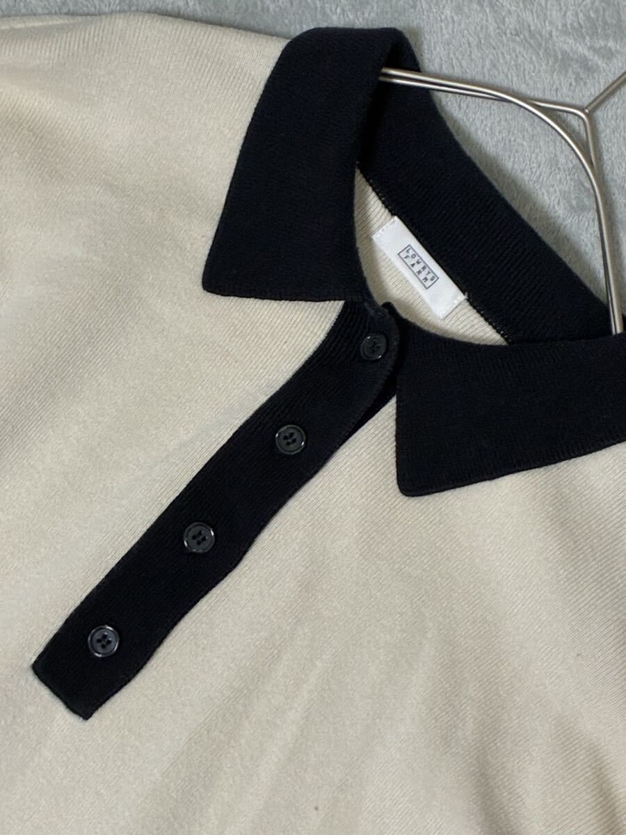 【即決】ローリーズファーム ニットポロワンピース 襟付　パフスリーブ　ロングワンピース　オフホワイト 長袖_画像7