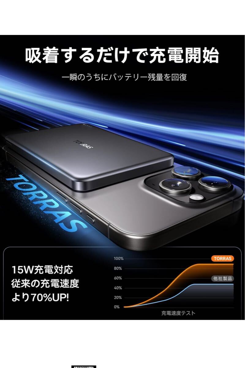 [2025 качество усиленный ]TORRAS мобильный аккумулятор MagSafe соответствует 10000mAh 15W внезапный скорость зарядка беспроводной зарядное устройство кружка safe зарядное устройство магнит тип 