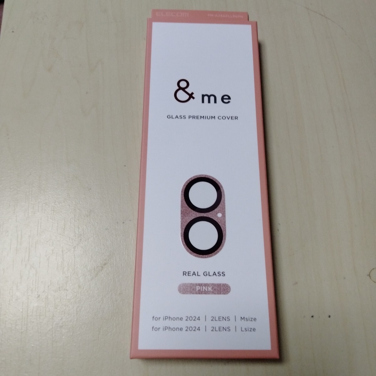 ◇ELECOM iPhone16 / Plus 用 &me カメラレンズカバー ピンク PM-A24AFLLP6PN_画像1