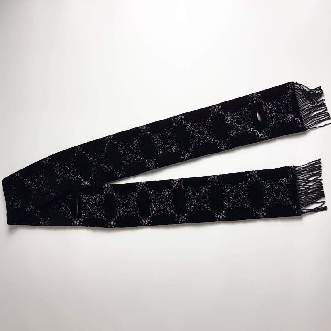 未使用 Tanaka Daisuke タナカダイスケ ベロア パラスタイル キルティング パフスカーフ 黒_画像8