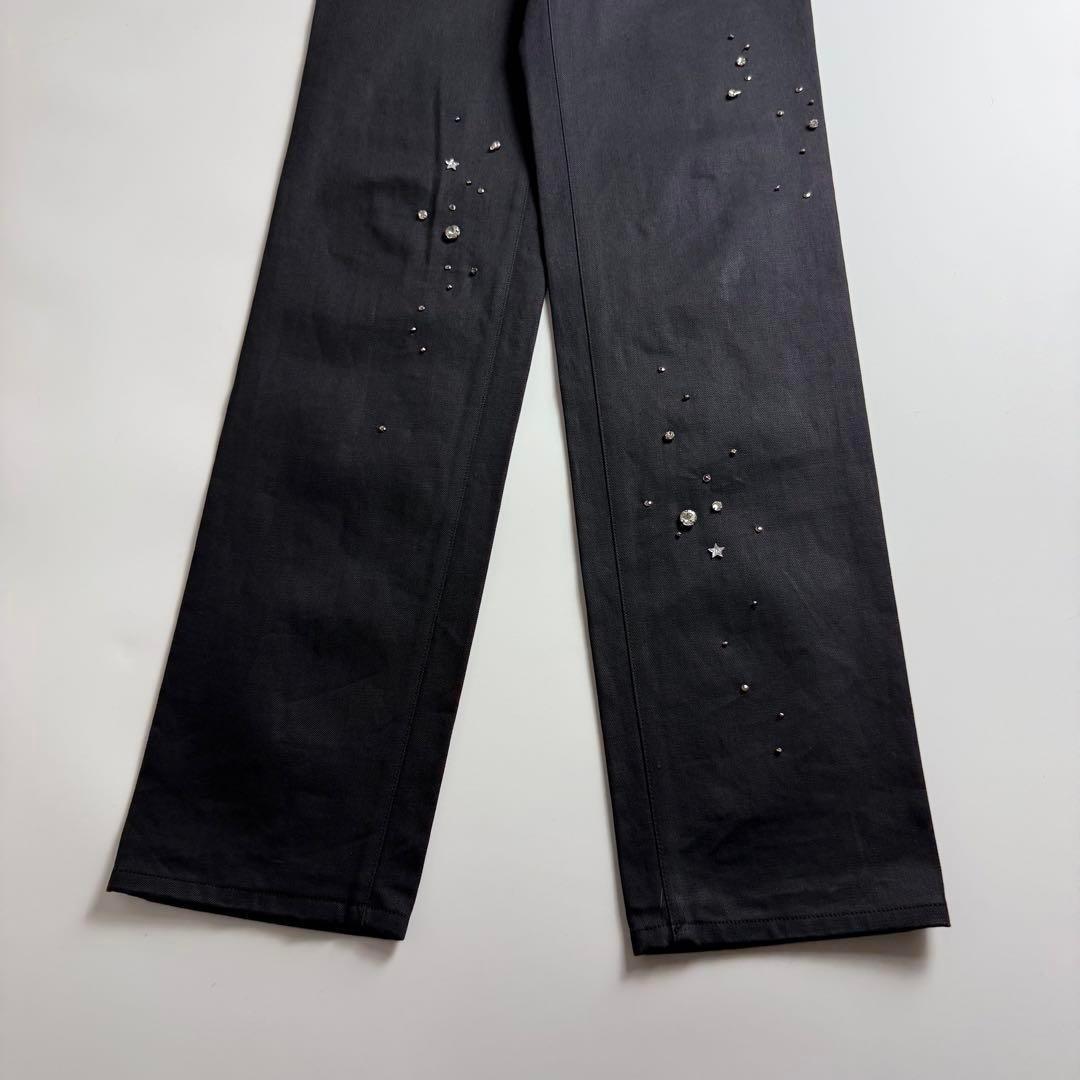 Tanaka Daisuke タナカダイスケ　ビジュー　ブラックデニムパンツ　セブンティーン　ホシ著用