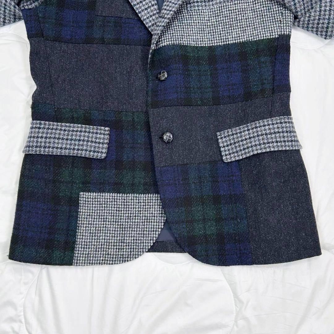 未使用 NEWYORKER ニューヨーカー HARRIS TWEED ハリスツイード 50周年 くるみボタン ジャケット L 参考価格89,000円_画像4